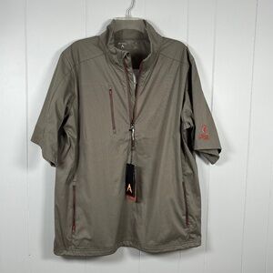 NWT Antigua PRF-72 Short Sleeve Windbreaker 1/4 Zip Pullover sz XL Golf Outdoors
